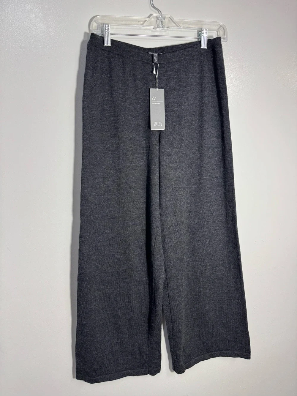 NWT $218 Eileen Fisher Straight Cropped 100% Merino Wool Pants - Picture 1 of 11